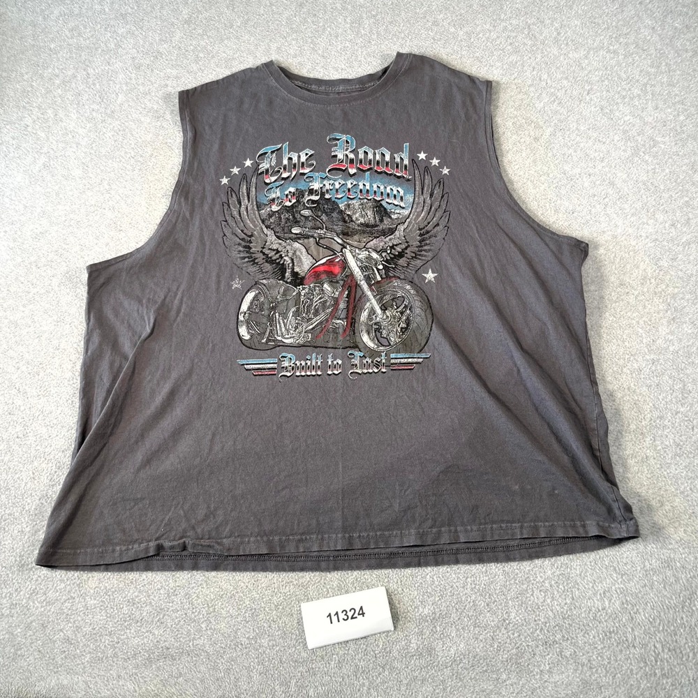 Way to Celebrate Patriotic The Road To Freedom Built To Last Tank Top Mens 3XL